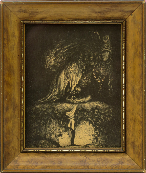 Bauer, John, litografi, efter honom, utgiven 1915 i häftet "Troll" av Ernst Bauers Förlag, "God kväll, farbror! sa’ pojken" (No 3), synlig pappersstorlek 11 x 8,5 cm, ej examinerad ur ram_28727a_8db5c4e6864291b_lg.jpeg