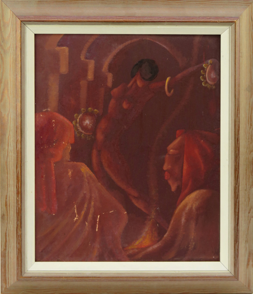 Johansson, Sven, olja, "Tamburin", färgavflagningar, 28 x 22 cm_28754a_lg.jpeg