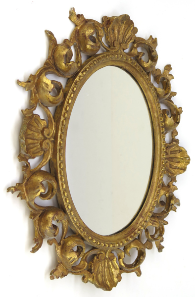 Spegel, förgyllt trä, Italien, 1900-tal, h 36 cm_31346a_8dbae0996541904_lg.jpeg