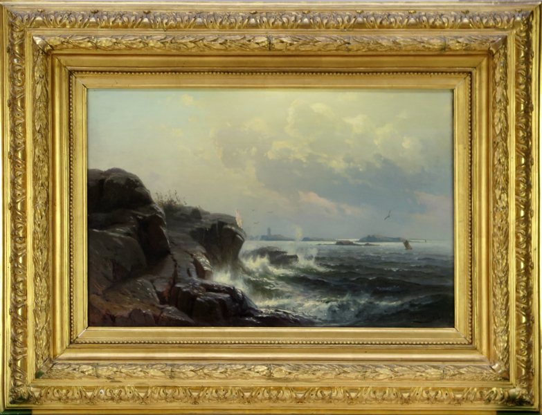 Berg, Albert, olja, kustparti, signerad och daterad 1881, 38 x 56 cm, dukskada,_31468a_8dbb077ec0d9cca_lg.jpeg