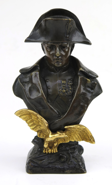 Ruffony, Oscar, skulptur, patinerad och förgylld brons, sekelskiftet 1900,  Napoleon I, gjuten signatur, h 14 cm_31637a_8dbb46604eea2f3_lg.jpeg