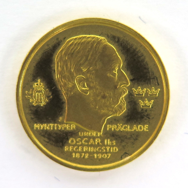 Medalj, 23 k rödguld,, mynttyper under Oskar II:s regeringstid, vikt 4,7 gr,_3207a_8d86537e7705167_lg.jpeg