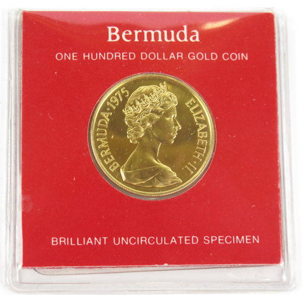 Guldmynt, 100$ Bermuda 1975, vikt 7.03 gram 900/1000 rödguld, _3213a_8d8653d40f5d538_lg.jpeg