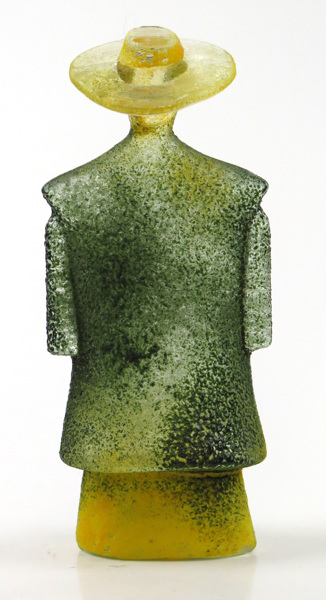 Engman, Kjell, skulptur, sandgjutet glas, "Man in green poncho",_3448a_8d86c3cc495298a_lg.jpeg