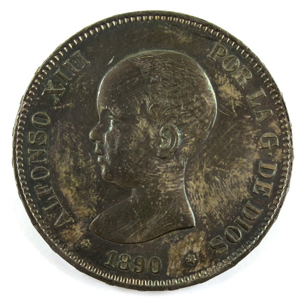 Silvermynt, Spanien 5 Pesetas Alfonso XIII 1890,_3532a_8d8703aaa37866d_lg.jpeg