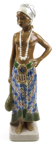 Dahl  Jensen, Jens Peter, egen verkstad, figurin, porslin, "Flicka från Östra Sierra Leone", _3596a_8d87104d61c8b59_lg.jpeg