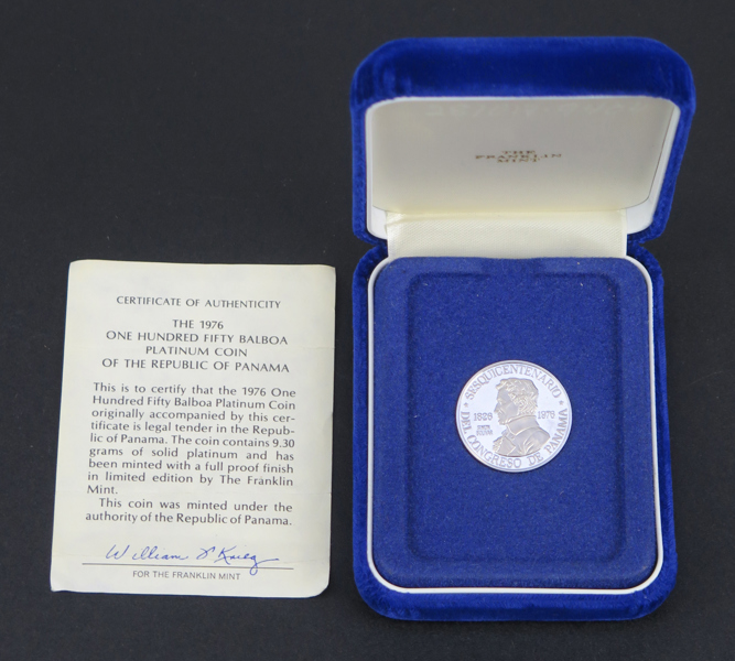 Mynt, 999/1000 platina, 150 Balboas, Panama 1976, vikt 9,3 gram_36575a_lg.jpeg