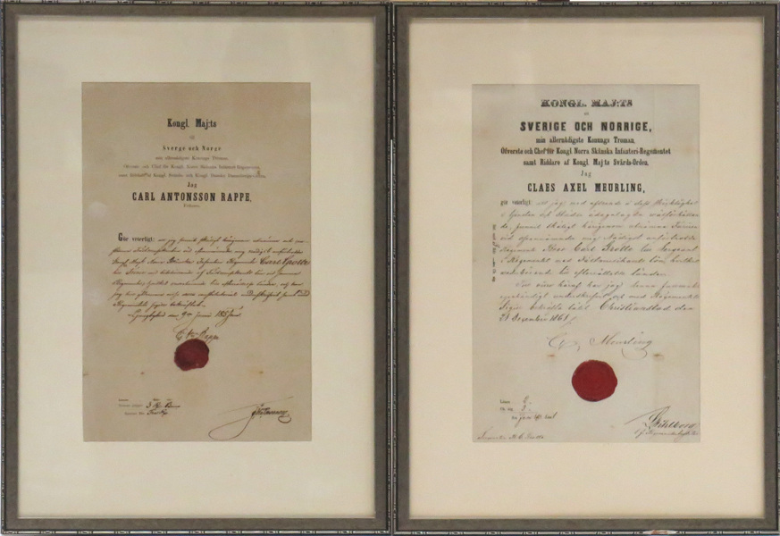 Utnämningsdiplom. 2 st, utställda för Bror Carl Grotte 1857 respektive 1861, _3874a_8d8751c4e38cb98_lg.jpeg