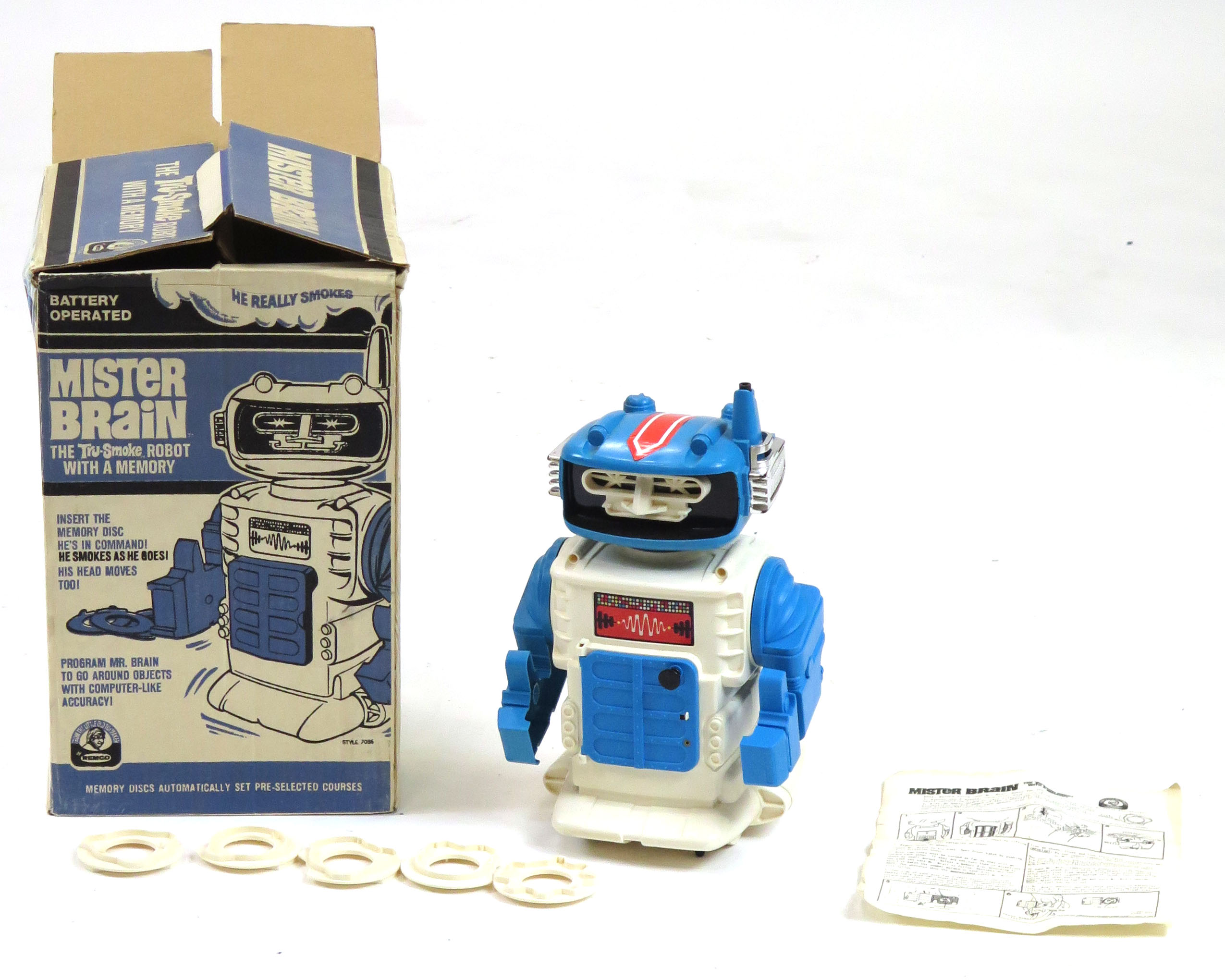 1969 Remco Mister Brain Battery-Operated Robot in the Box – The
