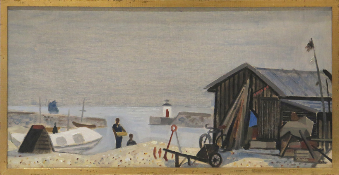 Konow, Jurgen von, olja, Morgon i hamnen - motiv från Grötvik, _4206a_lg.jpeg