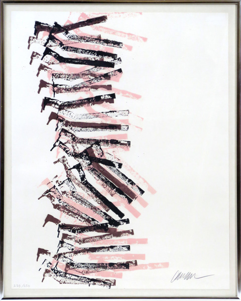 Arman, Fernandez, färglitografi, komposition, ur mappen Artistery - Dentistery, Galerie Bonnier, Geneve 1977, _4305a_8d8865bd4b32078_lg.jpeg