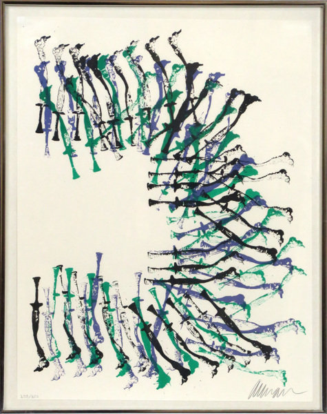 Arman, Fernandez, färglitografi, komposition, ur mappen Artistery - Dentistery, Galerie Bonnier, Geneve 1977, _4308a_8d8865c0b7b851d_lg.jpeg