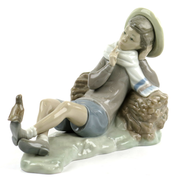 Martinez, Vicente för Lladró, figurin, porslin, shepherd with bird, modellnummer 4730, _4423a_8d88afb3e57564b_lg.jpeg