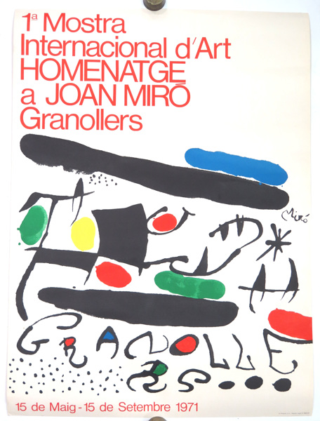 Miró, Joan, litograferad poster, "1ª Mostra Internacional d´Art, Homenatge a Joan Miró, Granollers 1971",_4607a_lg.jpeg