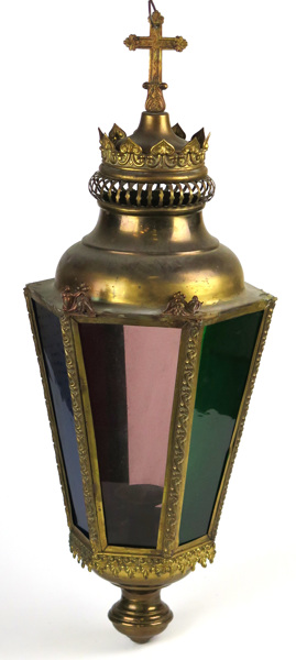 Processionslampa, mässing och färgat glas, Frankrike, 1800-talets 2 hälft, _5749a_8d8bbc9ecc987bf_lg.jpeg