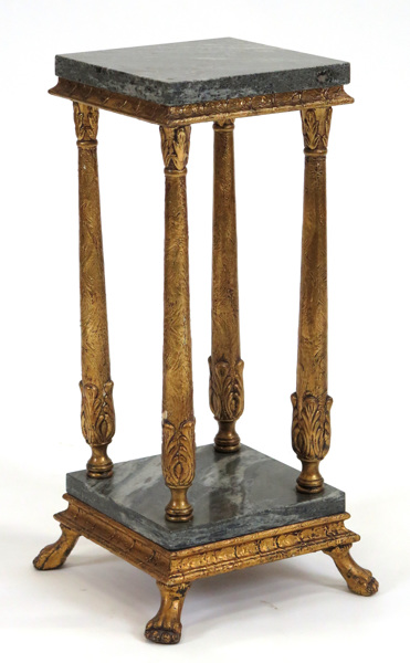 Piedestal, bronserat trä och stuck med dubbla marmorskivor,_7417a_8d8ea2df89b740d_lg.jpeg
