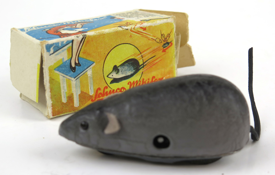 Mekanisk leksak, plåt och läder, mus, Schuco Mikifex, 1940-50-tal, _7427a_lg.jpeg