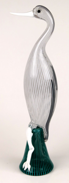 Bianconi, Fulvio för Venini Murano, skulptur, glas, stående fågel, design cirka 1954,_8006a_lg.jpeg