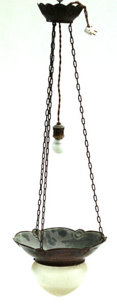 Taklampa, koppar med frostad glaskupa, 1920-tal, _8084a_8d8fdc3fc1aa58a_lg.jpeg