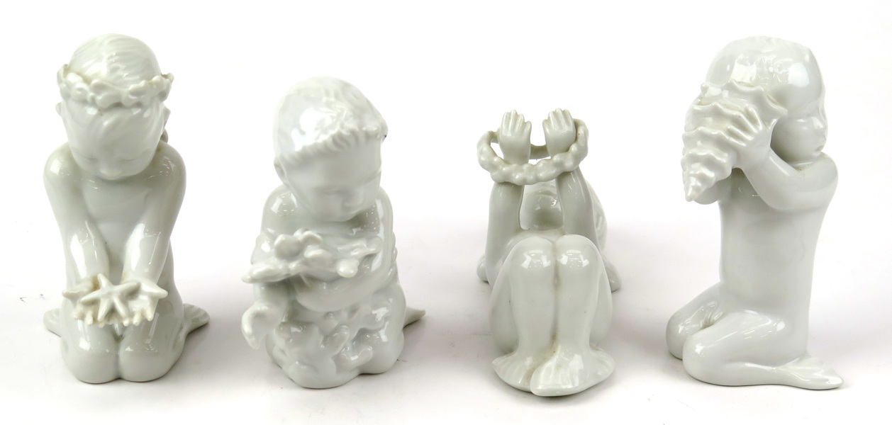 Sadolin, Ebbe & Jespersen, Svend för B&G, figuriner 4 st, porslin, sjöjungfrubarn, _8242a_lg.jpeg