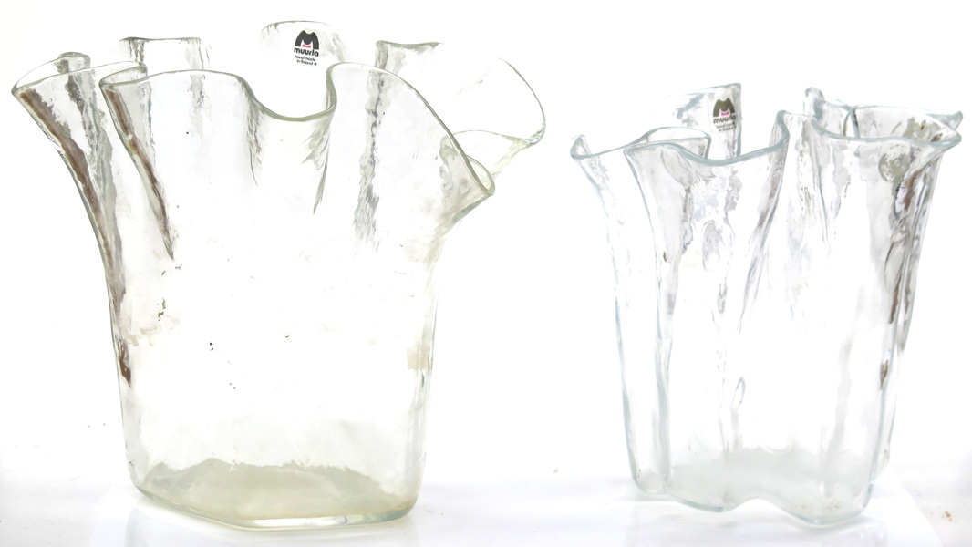 Kallioinen, Pertti för Muurla, vaser 2 st, glas, "Eva", design 1976,_8300a_8d90261cc8a44ab_lg.jpeg