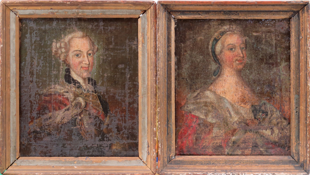 Okänd dansk konstnär, 1700-tal, oljemålningar 1 par, porträtt av Christian V av Danmark och hh Sofia Magdalena née prinsessa av Brandenburg-Kulmbach,_8743a_8d90be29e73e3dc_lg.jpeg